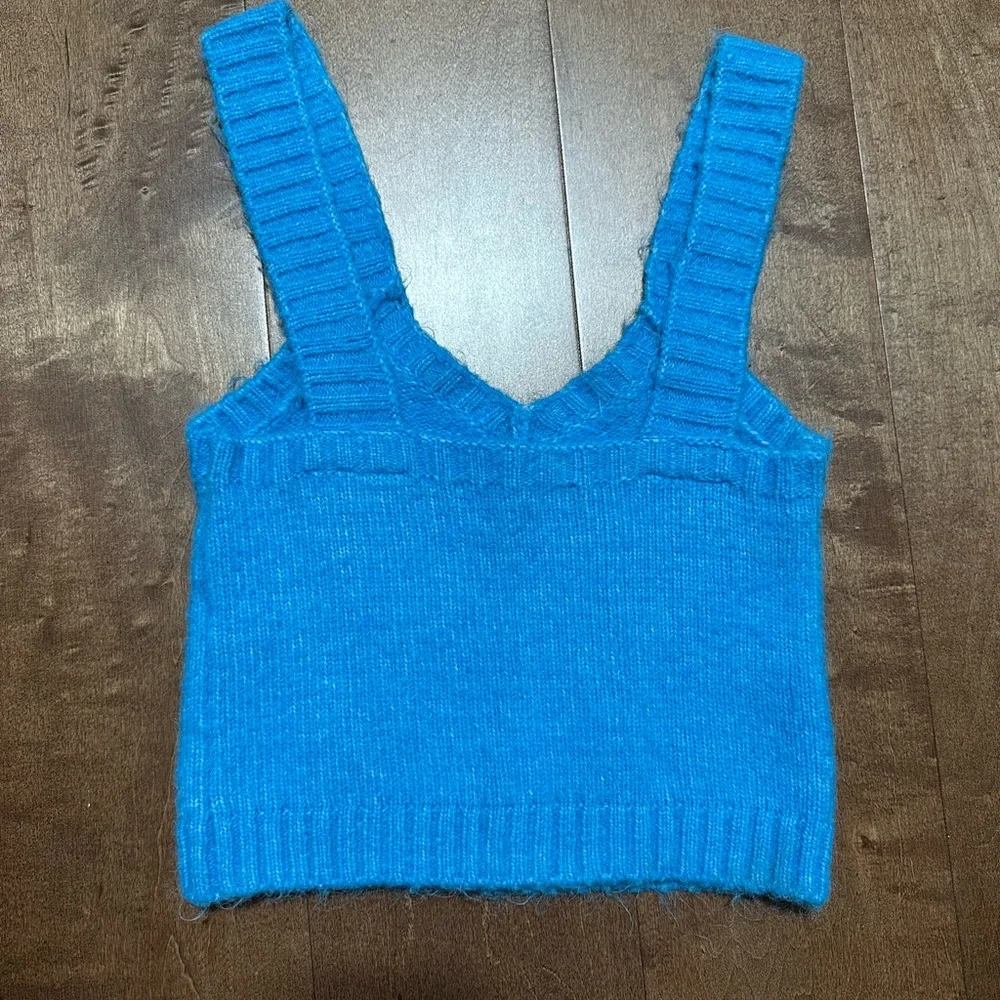 Zara Electric Blue Knit Tank Top - Picture 2 of 3